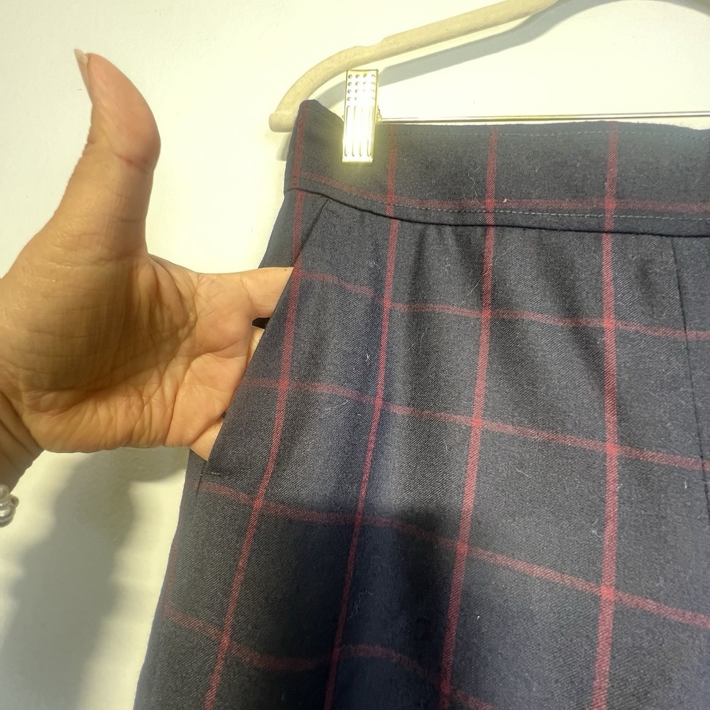 J.Crew Windowpane Plaid Wool Blend Bootcut Dress pants Sz 4 Long 34"‎ Classic - Picture 4 of 15